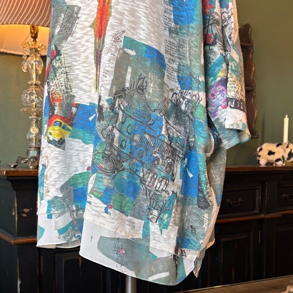 Inoah Colorful Artsy Women's Blouse - Picture 4 of 15